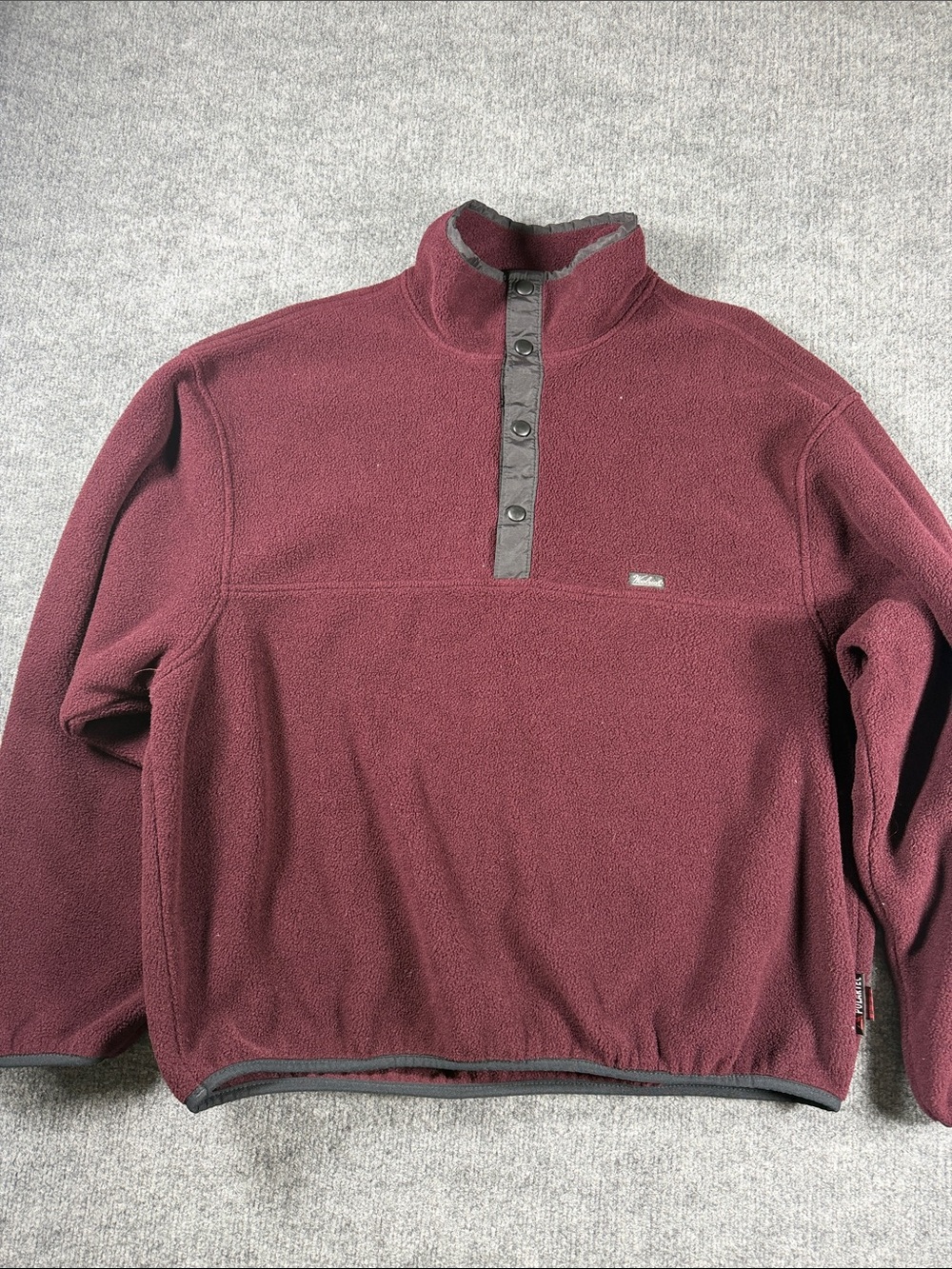 Vintage 90's Woolrich Burgandy Polartec Fleece Pullover - Men's XL